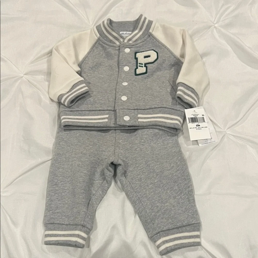 NWT Ralph Lauren Gray Baby Outfit SIZE 6 months